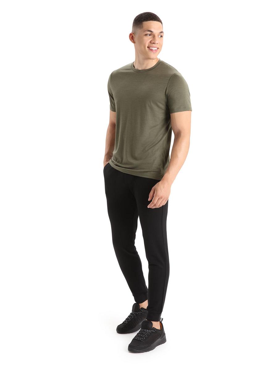 Icebreaker Merino Tech Lite II Rövid Sleeve Tee Férfi Póló Olivazöld | HU 1167LISH